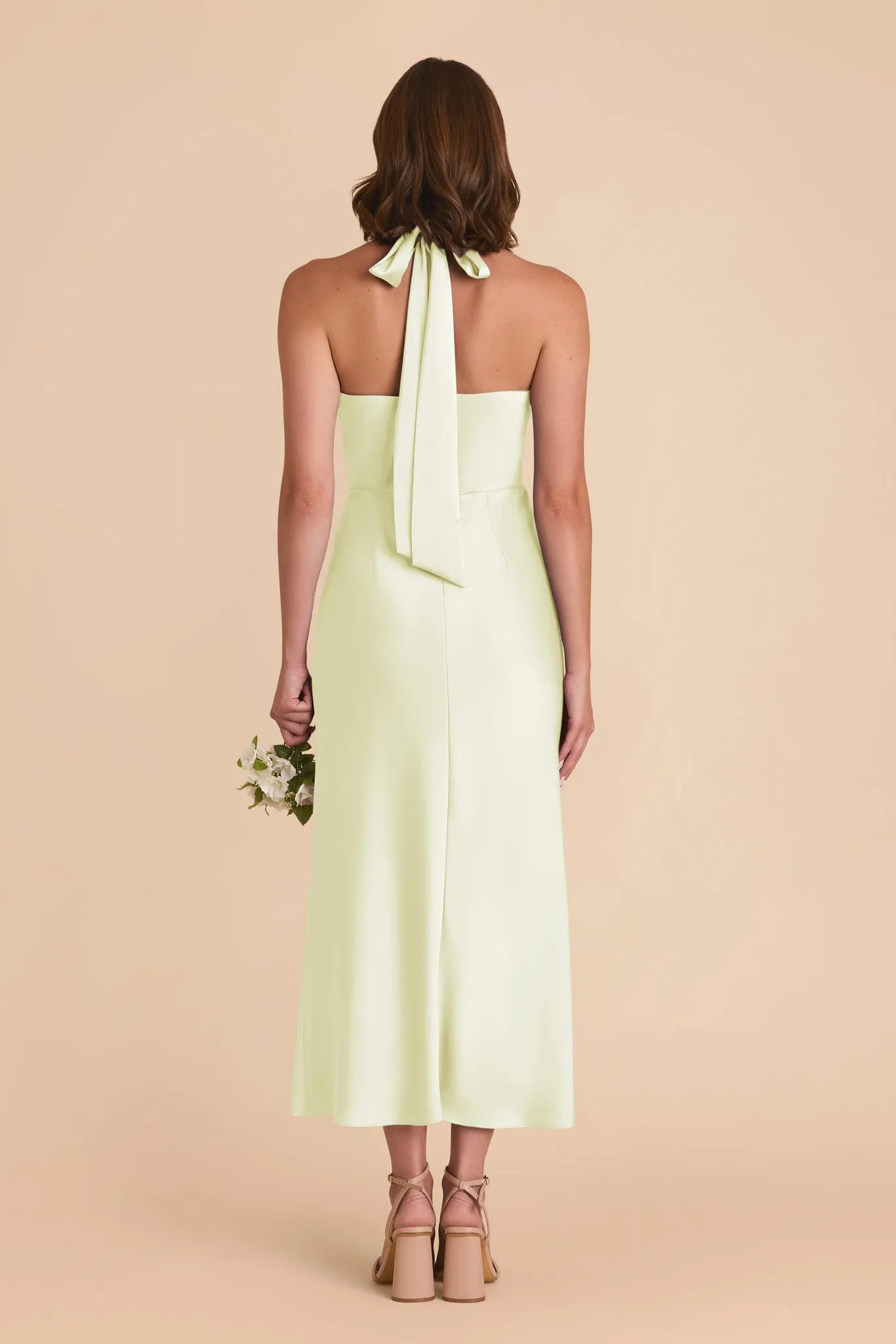 Monique Matte Satin Dress - Pale Pistachio sold by Birdy Grey product image thumbnail 5