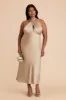 Monique Matte Satin Dress - Neutral Champagne sold by Birdy Grey