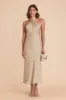 Monique Matte Satin Dress - Neutral Champagne sold by Birdy Grey