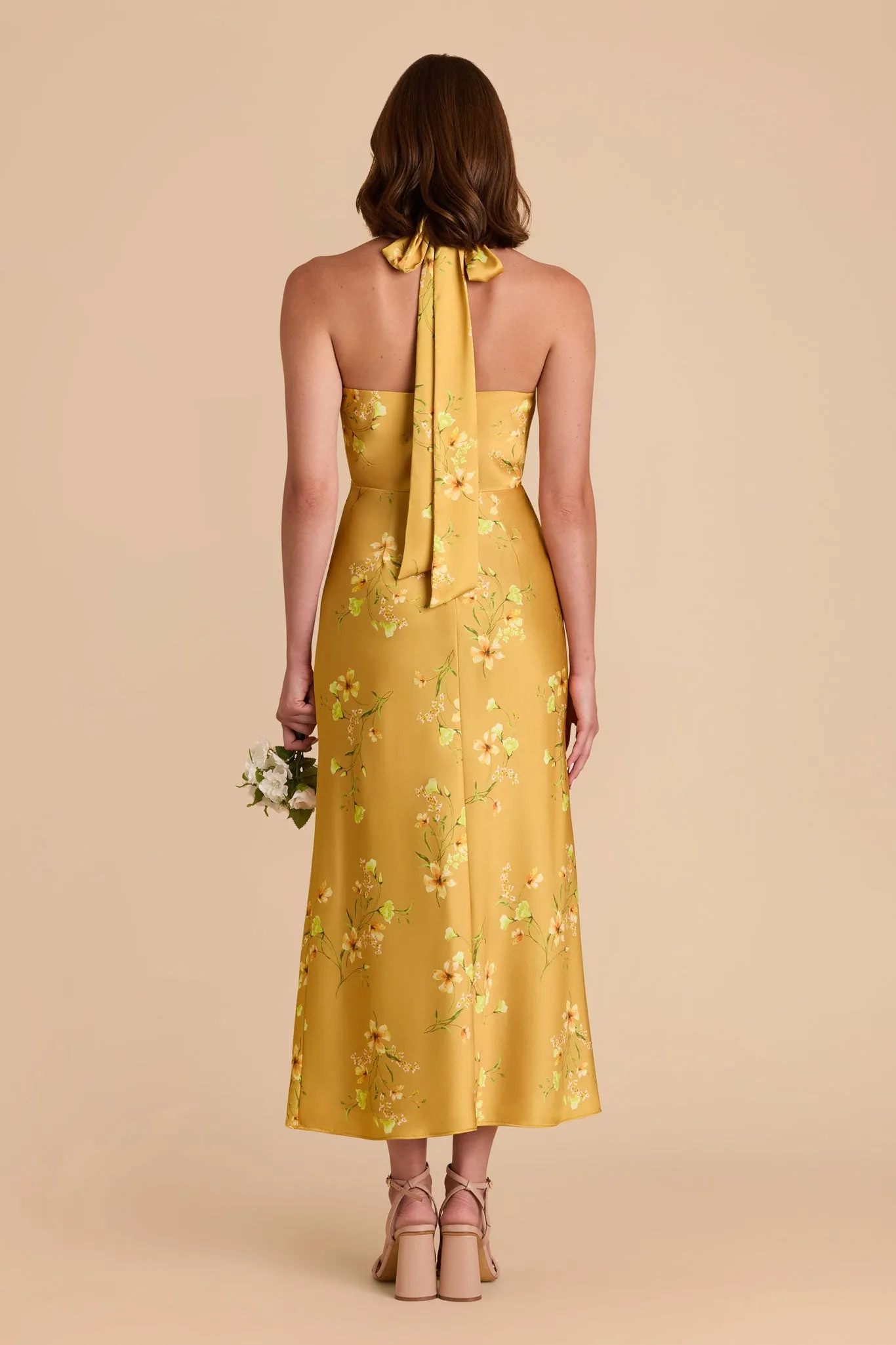 Monique Matte Satin Dress - Marigold Le Fleur sold by Birdy Grey product image thumbnail 5