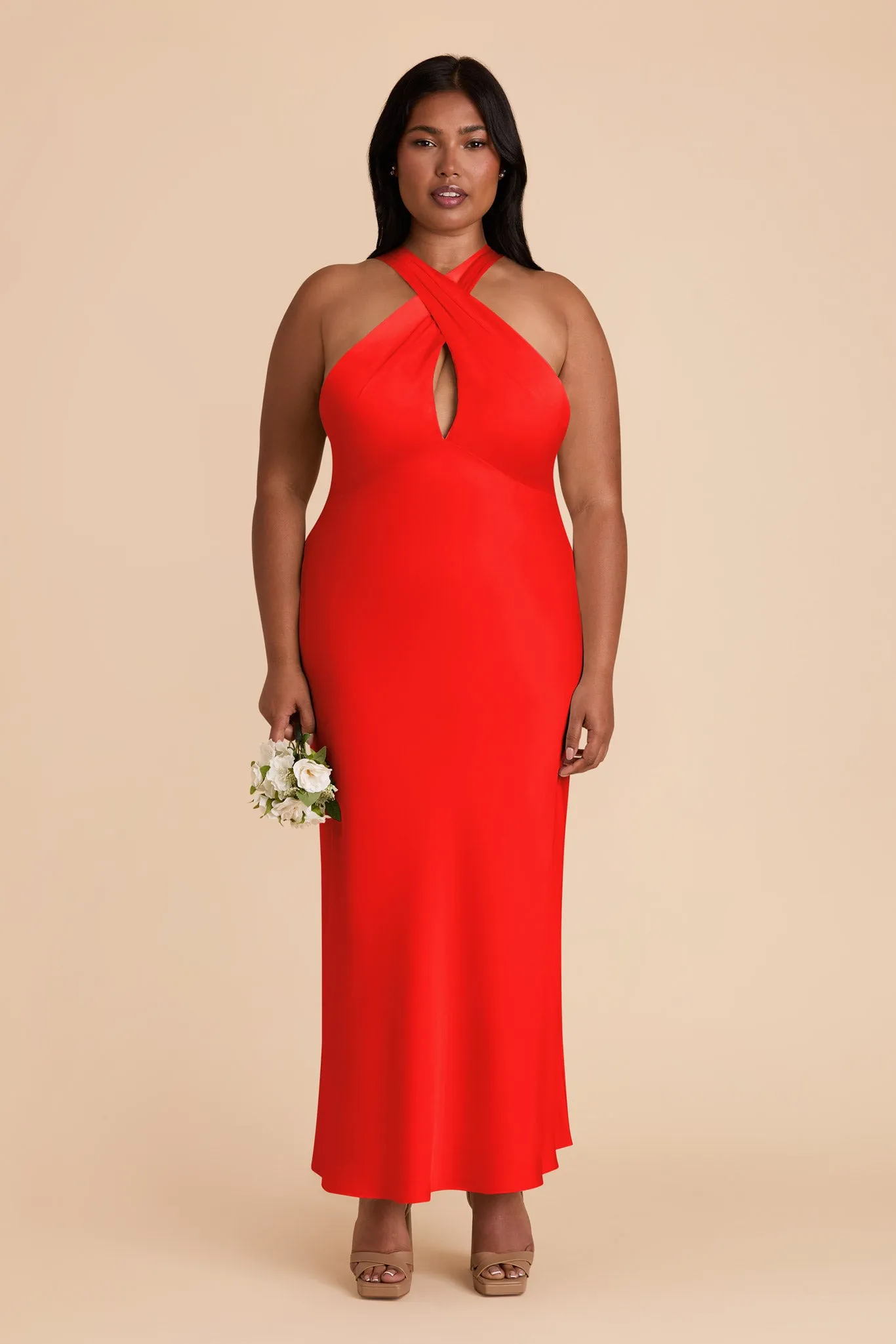 Monique Matte Satin Dress - Lipstick Red sold by Birdy Grey product image thumbnail 2