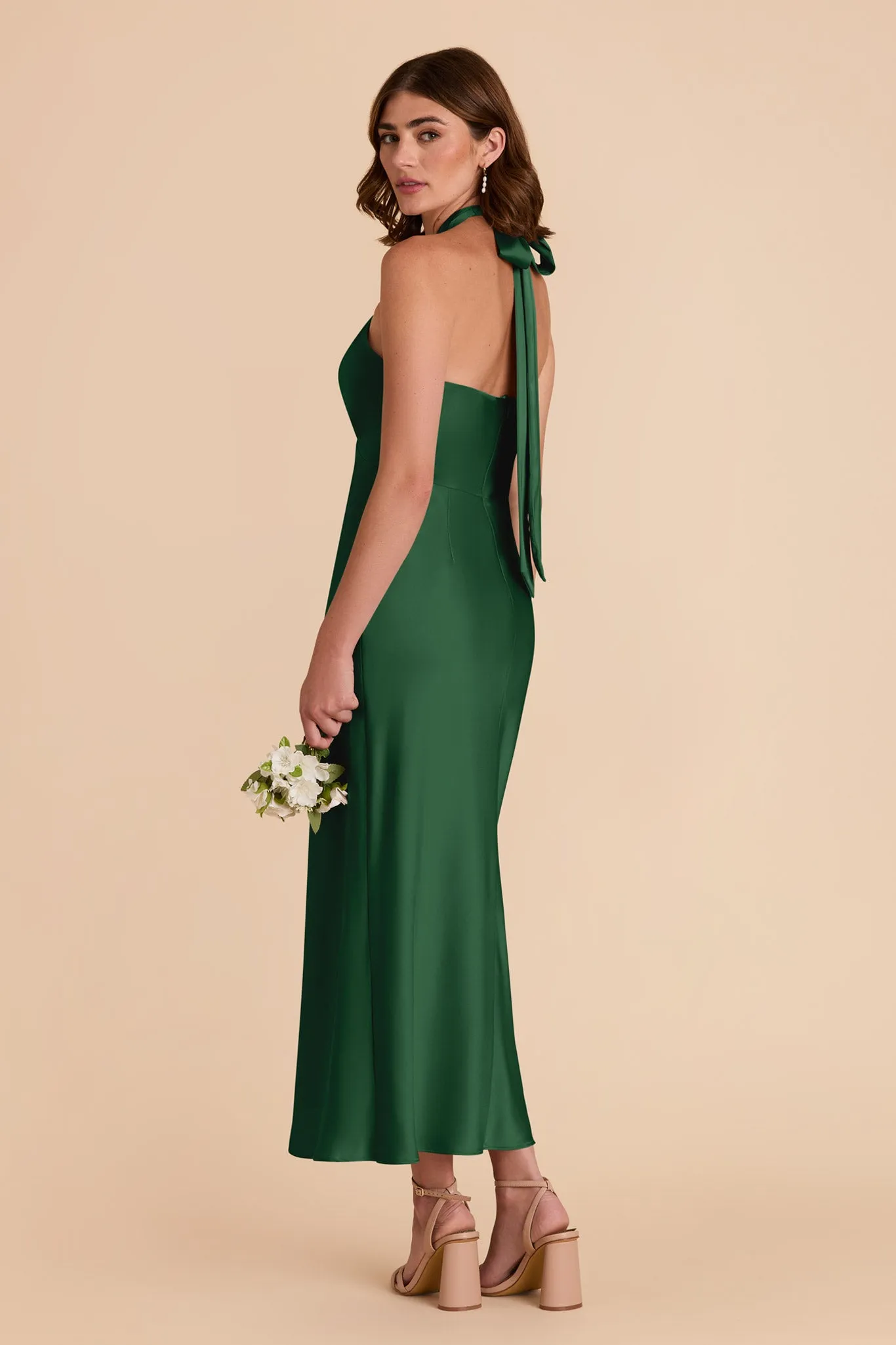 Monique Matte Satin Dress - Forest Green sold by Birdy Grey product image thumbnail 4