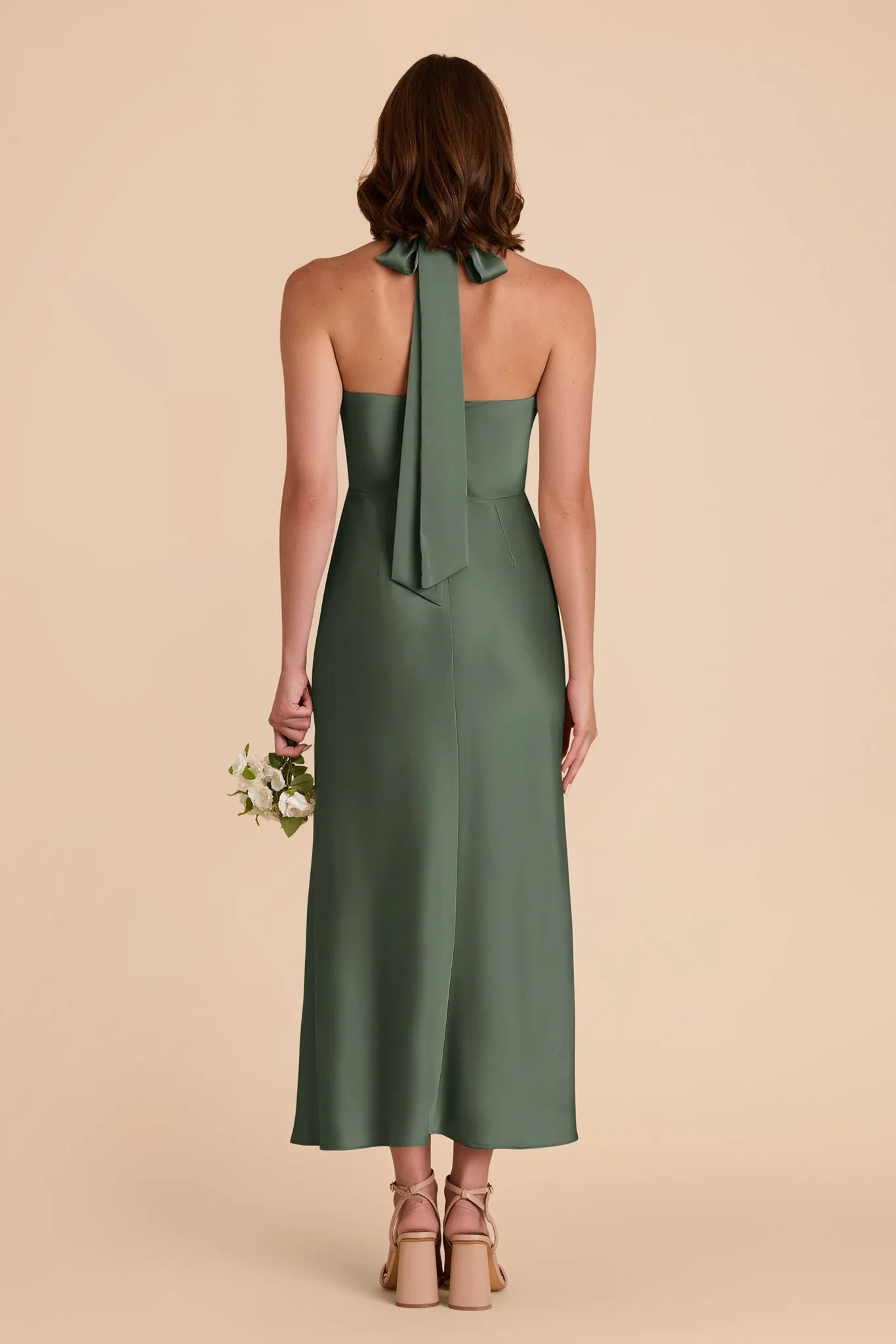 Monique Matte Satin Dress - Eucalyptus sold by Birdy Grey product image thumbnail 5