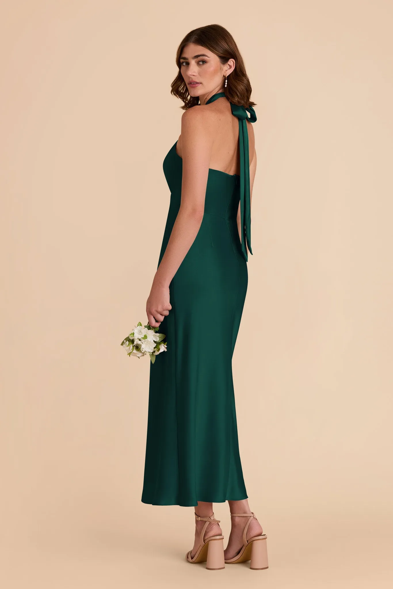 Monique Matte Satin Dress - Emerald sold by Birdy Grey product image thumbnail 4