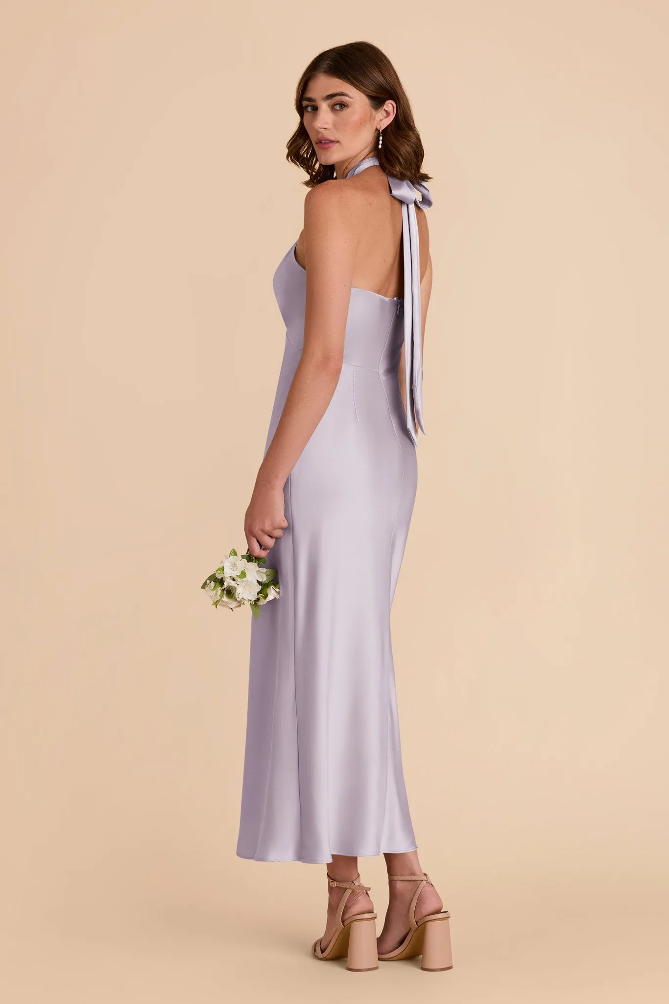 Monique Matte Satin Dress - Dusty Lilac sold by Birdy Grey product image thumbnail 4