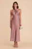 Monique Matte Satin Dress - Dark Mauve sold by Birdy Grey