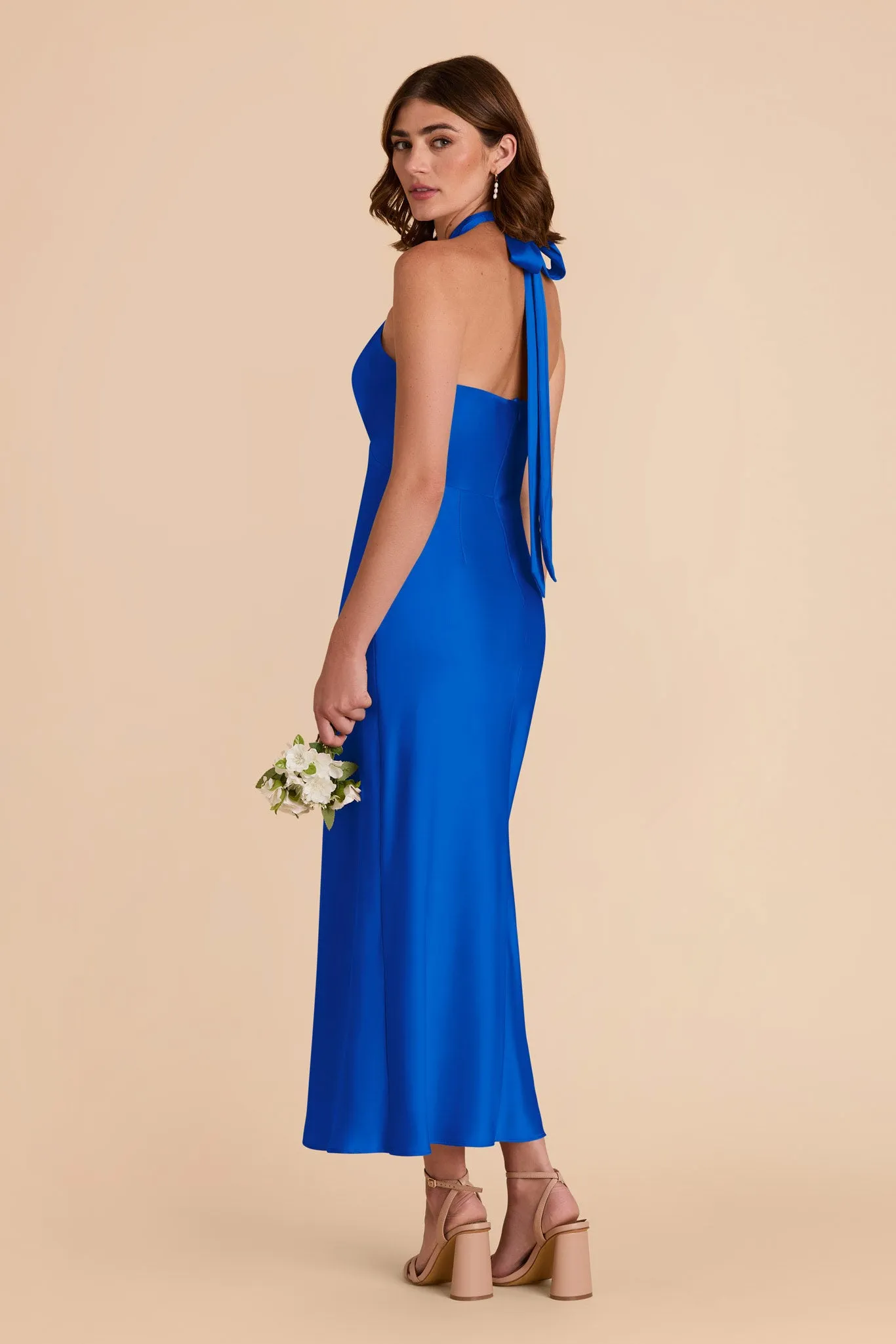 Monique Matte Satin Dress - Cobalt Blue sold by Birdy Grey product image thumbnail 4