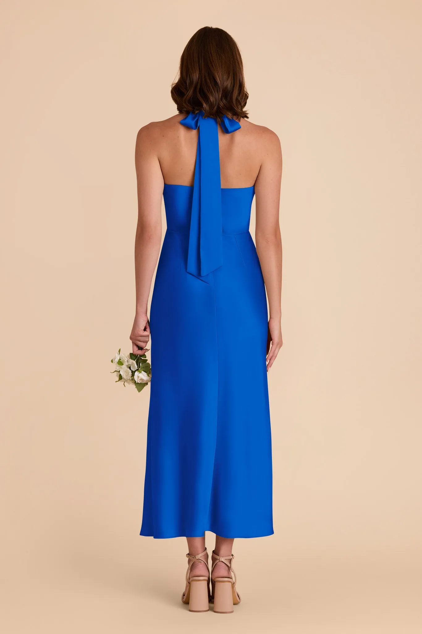 Monique Matte Satin Dress - Cobalt Blue sold by Birdy Grey product image thumbnail 5