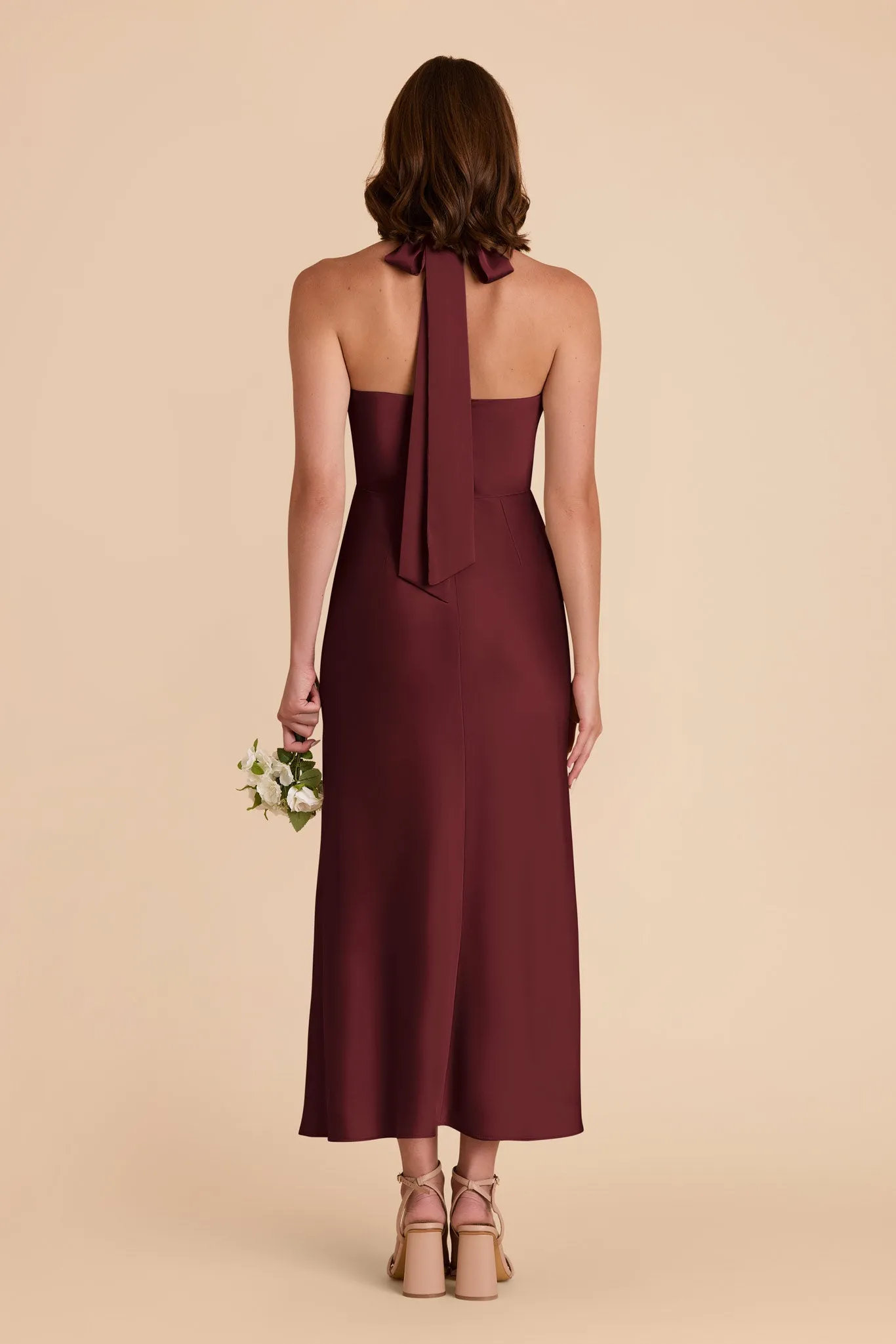 Monique Matte Satin Dress - Cabernet sold by Birdy Grey product image thumbnail 5