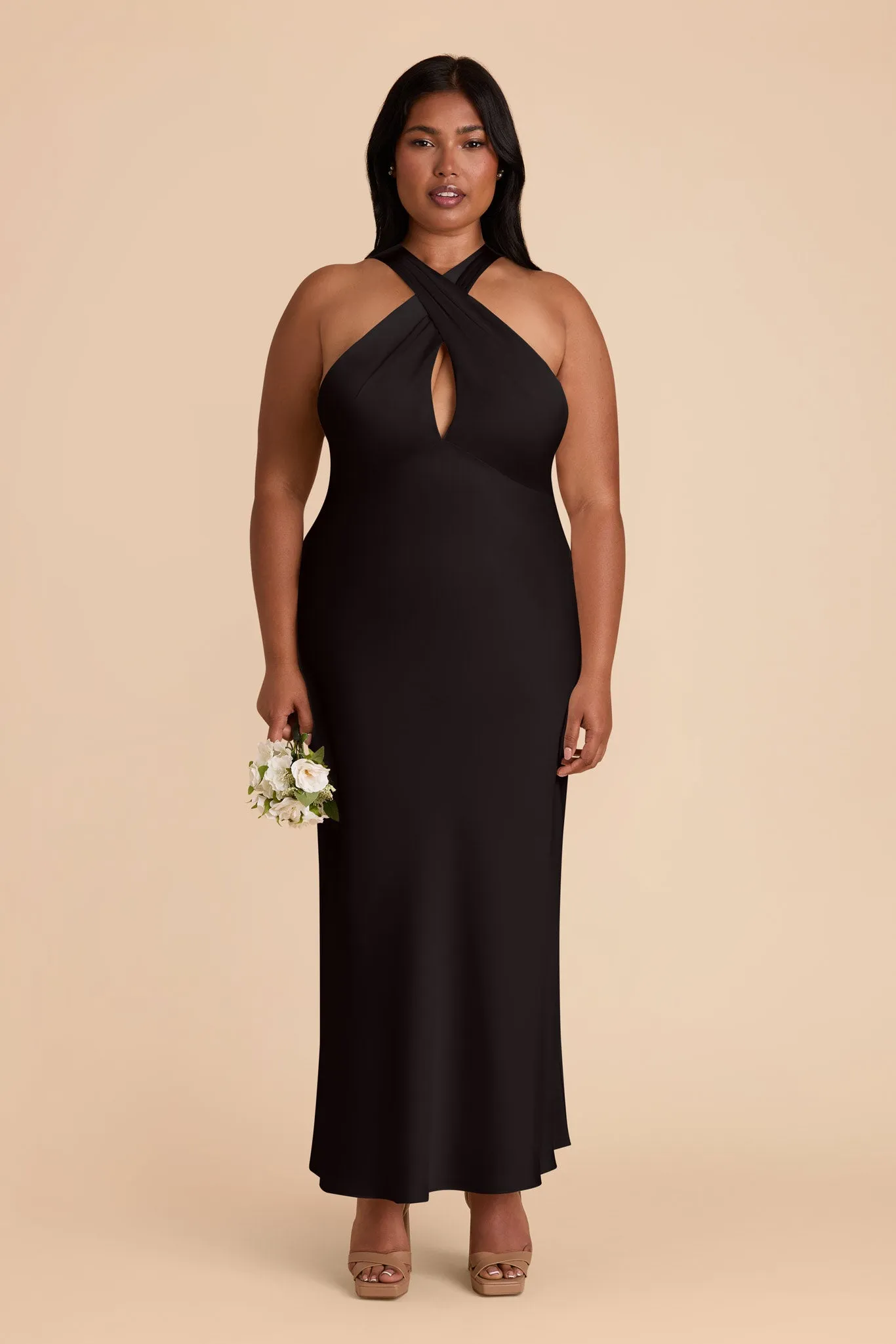 Monique Matte Satin Dress - Black sold by Birdy Grey product image thumbnail 2