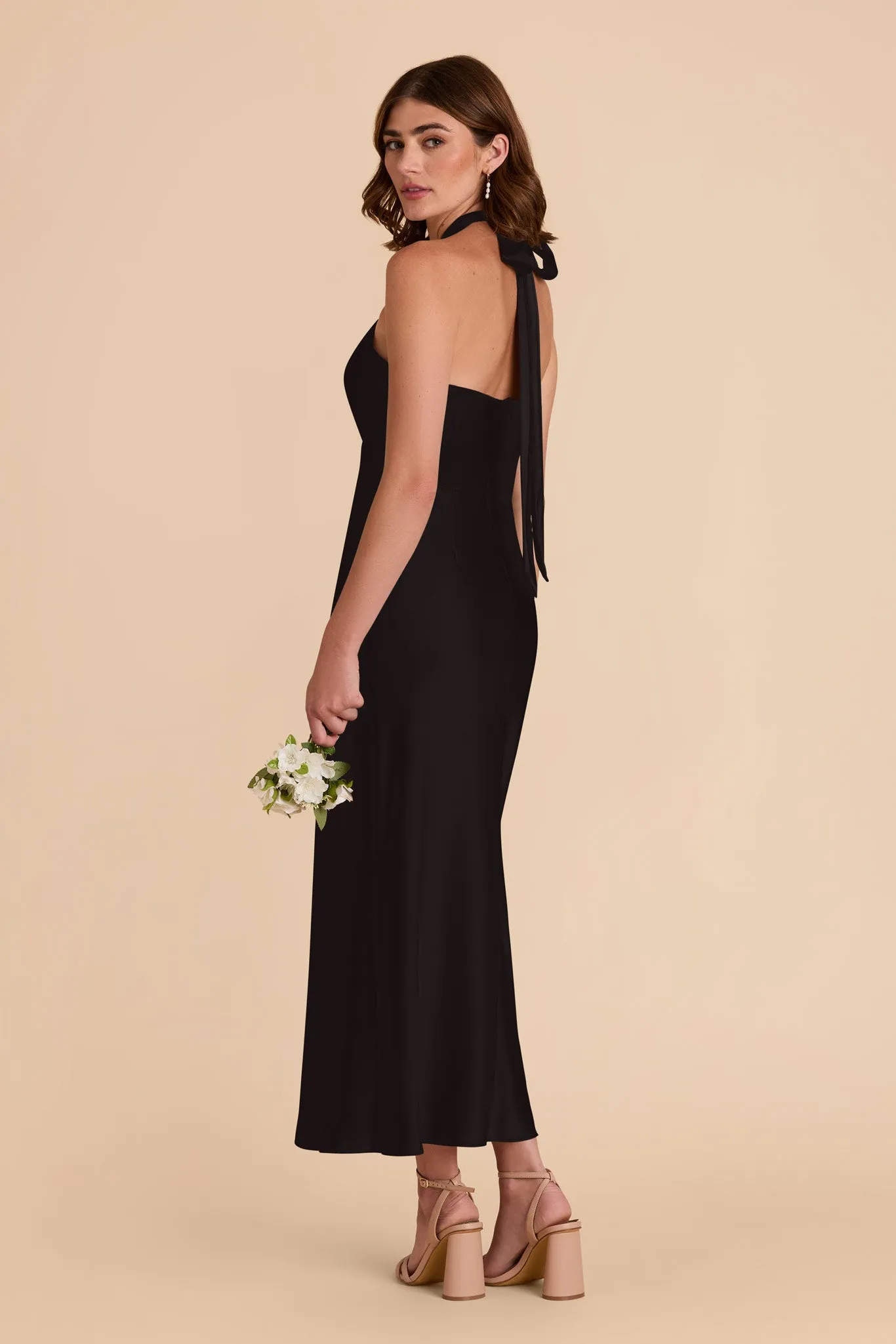 Monique Matte Satin Dress - Black sold by Birdy Grey product image thumbnail 4