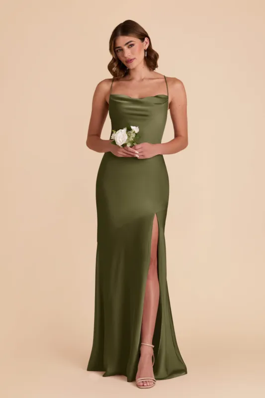 Olivia Matte Satin Dress - Martini sold by Birdy Grey