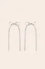 Herringbone Bow Earrings by Petit Moments - Silver sold by Birdy Grey