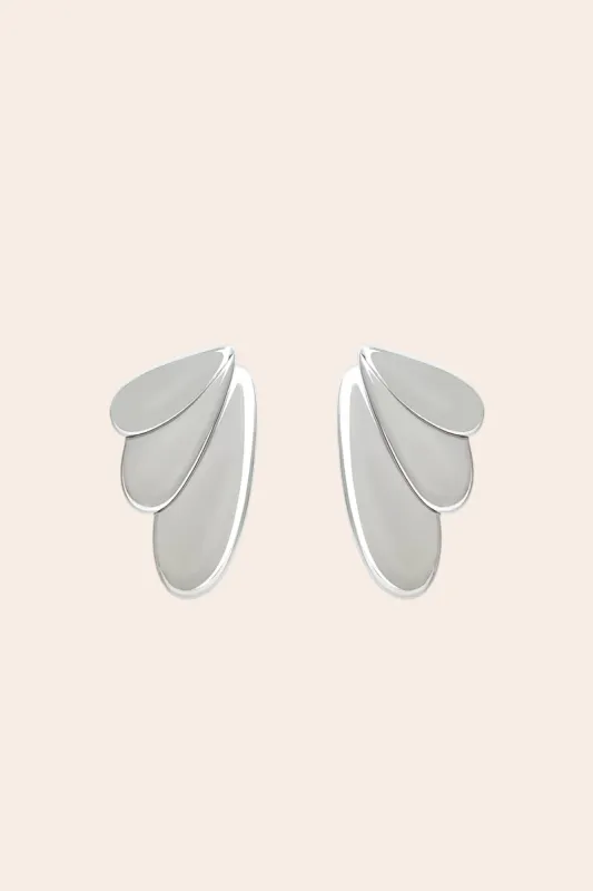 Clipped Earrings by Petit Moments - Silver sold by Birdy Grey