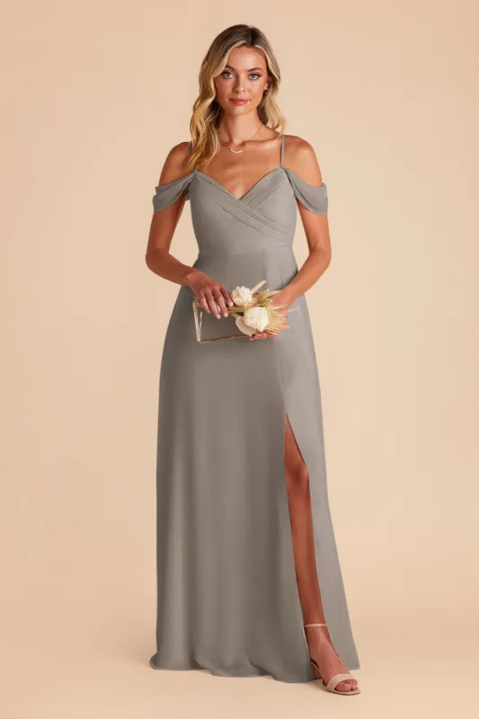 Spence Convertible Dress With Slit - Silver sold by Birdy Grey