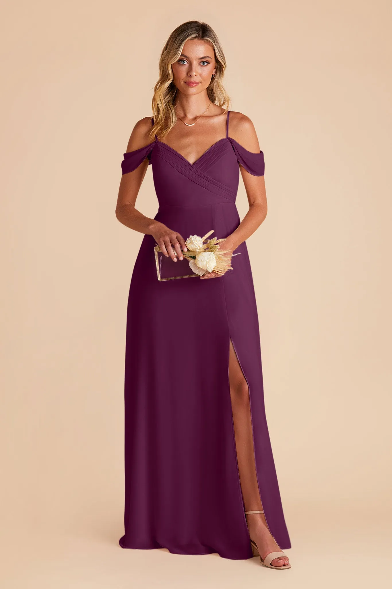 Spence Convertible Dress With Slit - Fig sold by Birdy Grey product image thumbnail 3