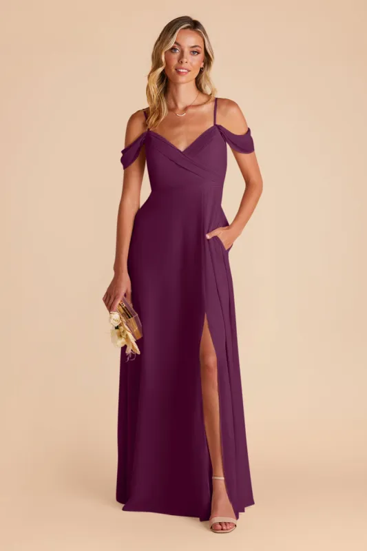 Spence Convertible Dress With Slit - Fig sold by Birdy Grey