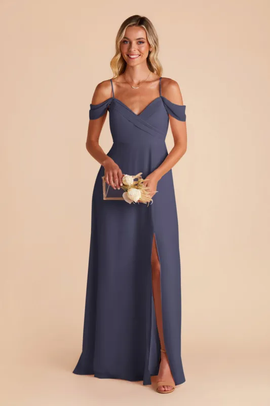 Spence Convertible Dress With Slit - Dusk Blue sold by Birdy Grey