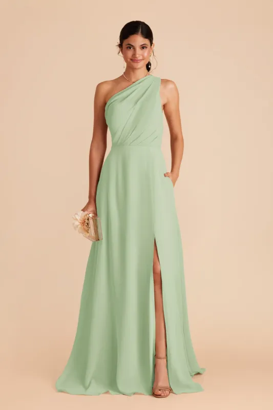 Kira Dress With Slit - Pistachio sold by Birdy Grey