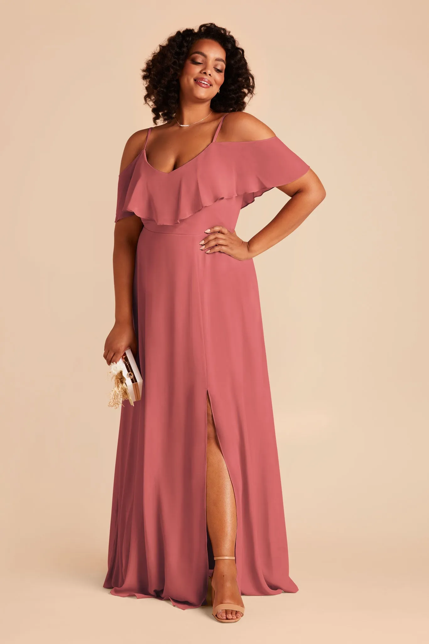 Jane Convertible Dress With Slit - Wild Rose sold by Birdy Grey product image thumbnail 2