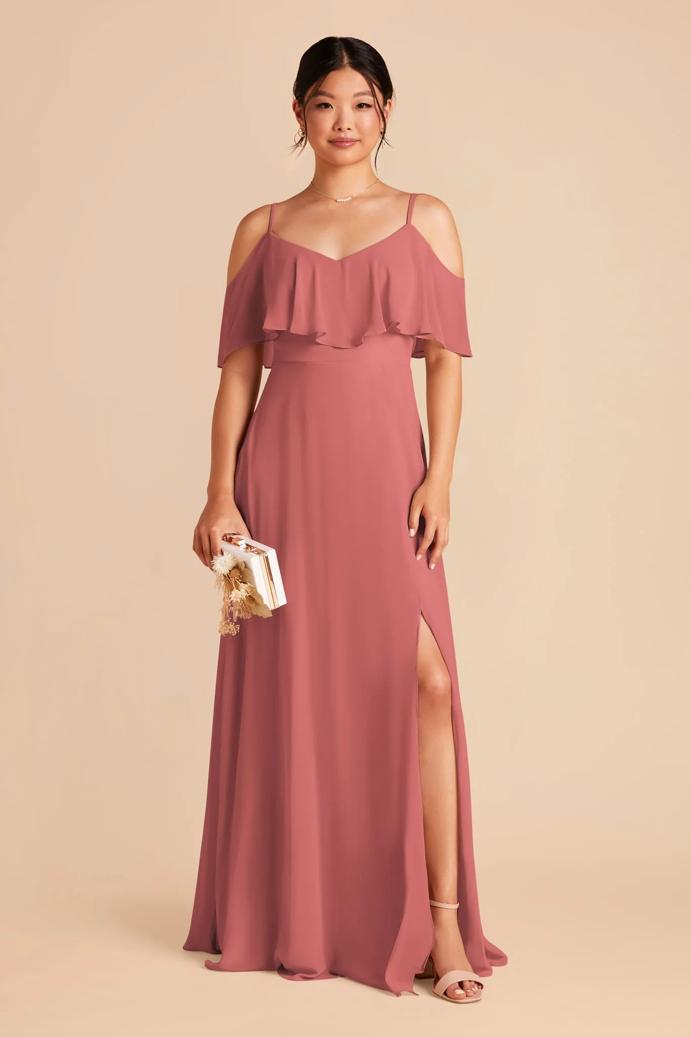 Jane Convertible Dress With Slit - Wild Rose sold by Birdy Grey product image thumbnail 3
