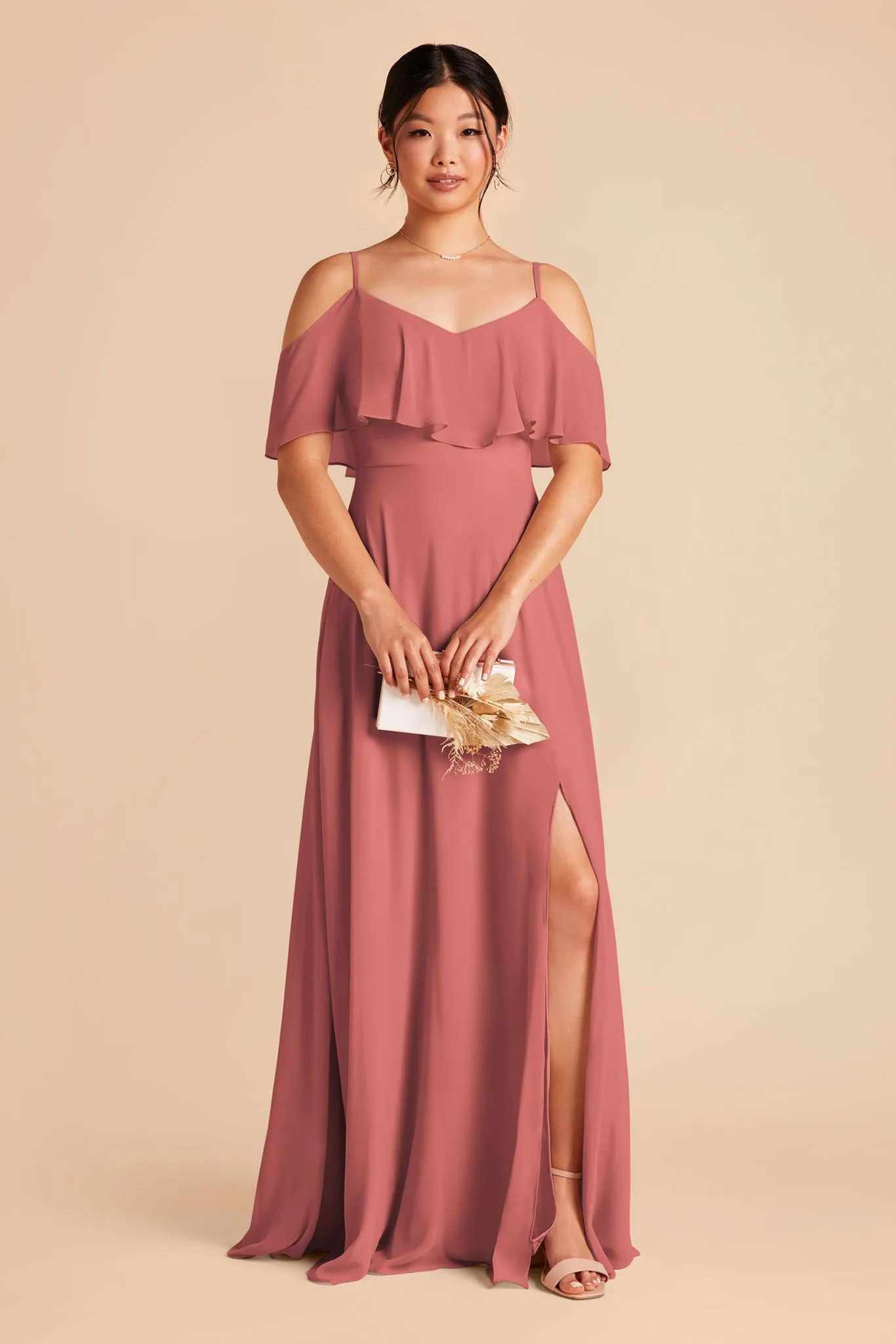 Jane Convertible Dress With Slit - Wild Rose sold by Birdy Grey product image thumbnail 4