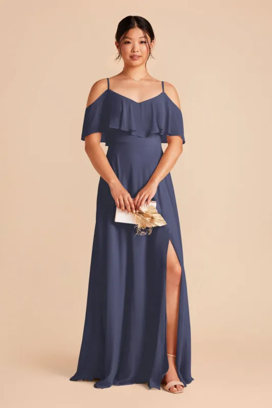 Jane Convertible Dress With Slit - Dusk Blue sold by Birdy Grey