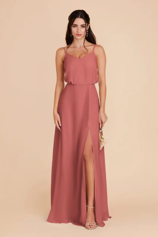 Gwennie Dress With Slit - Wild Rose sold by Birdy Grey