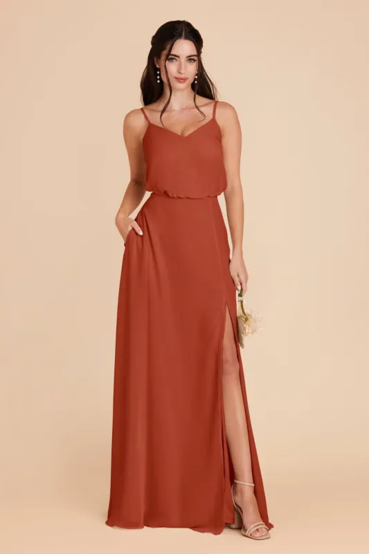 Gwennie Dress With Slit - Auburn sold by Birdy Grey