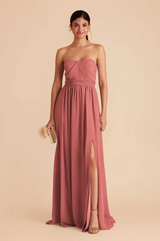 Grace Convertible Dress With Slit - Wild Rose sold by Birdy Grey