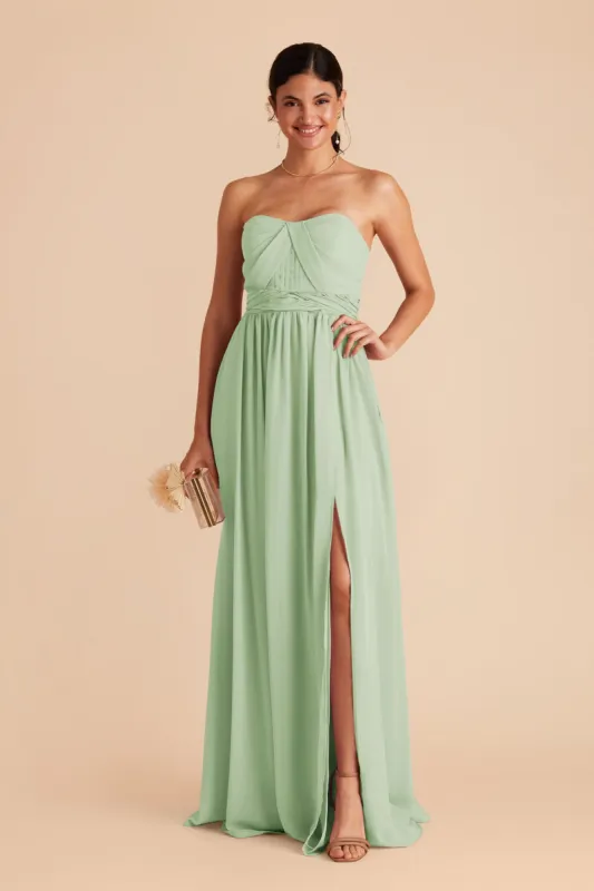 Grace Convertible Dress With Slit - Pistachio sold by Birdy Grey