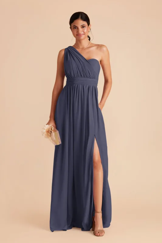 Grace Convertible Dress With Slit - Dusk Blue sold by Birdy Grey