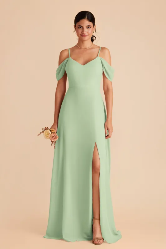 Devin Convertible Dress With Slit - Pistachio sold by Birdy Grey