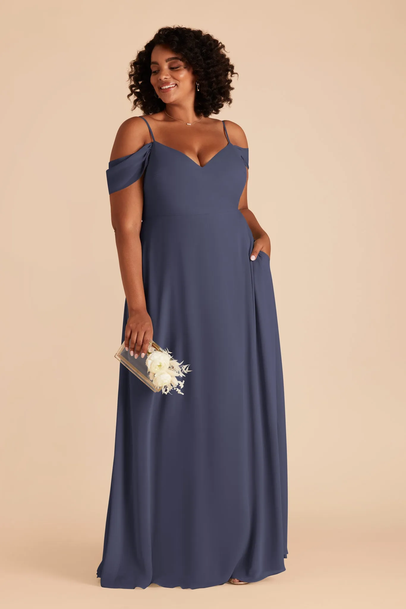 Devin Convertible Dress - Dusk Blue sold by Birdy Grey