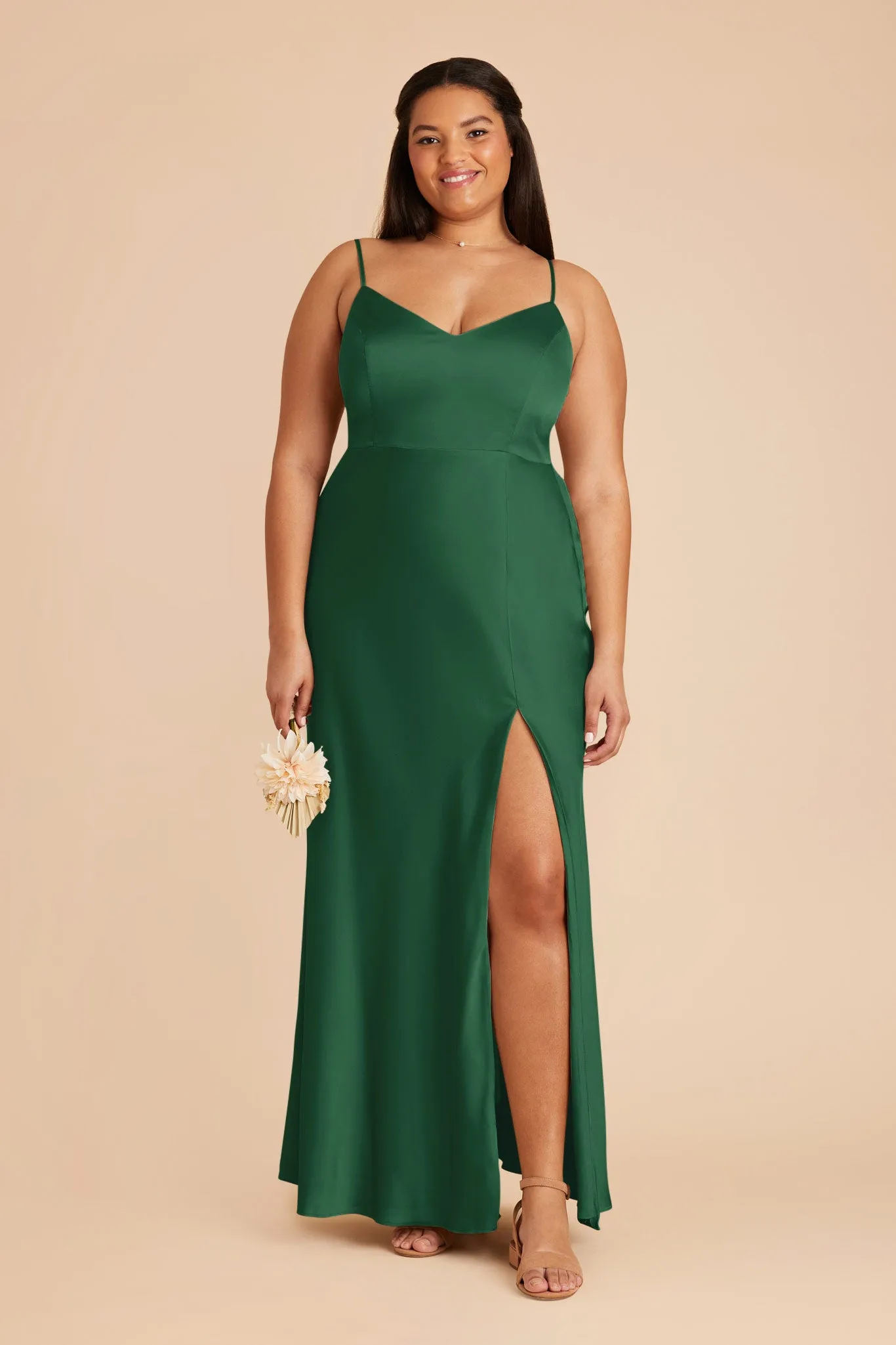 Jay Matte Satin Dress - Forest Green sold by Birdy Grey product image thumbnail 2