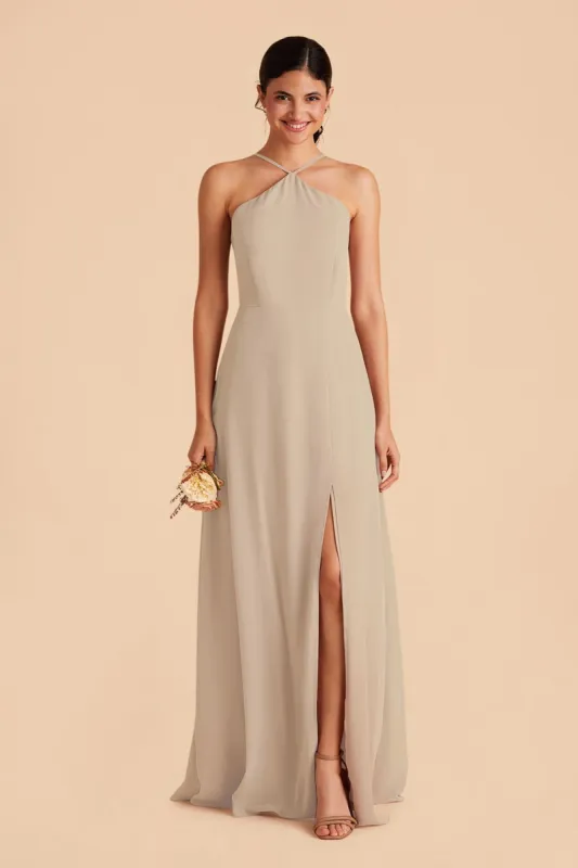 Juliet Chiffon Dress - Almond sold by Birdy Grey