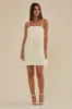 Flora Mini 3D Applique Dress - White sold by Birdy Grey