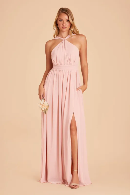 Kiko Chiffon Dress - Blush Pink sold by Birdy Grey