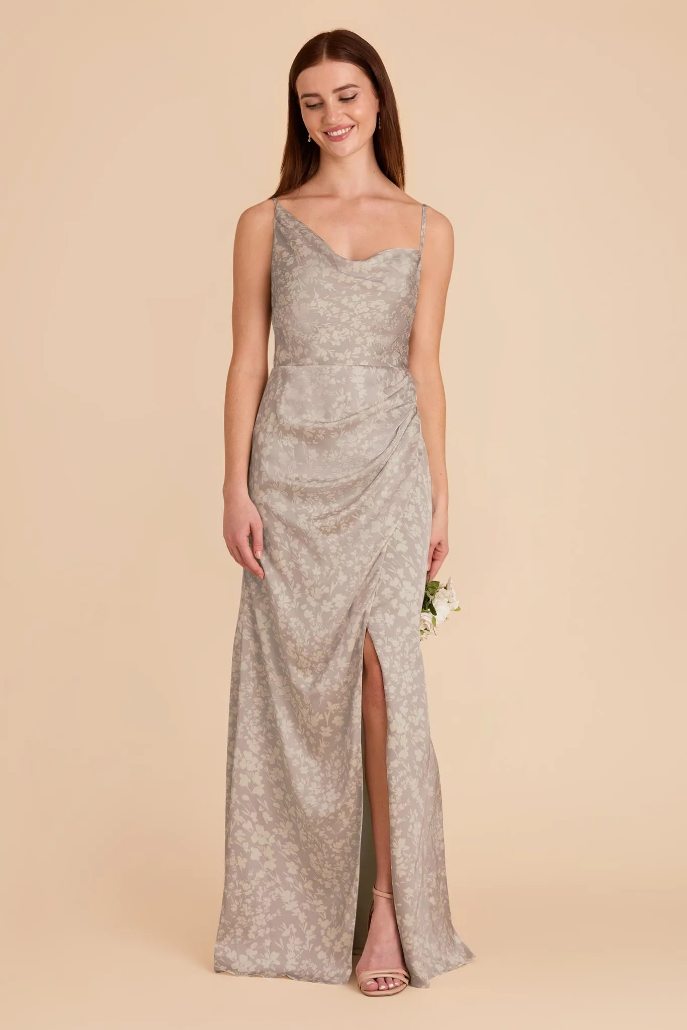 Swatch - Matte Satin in Almond Dreamy Floral sold by Birdy Grey product image thumbnail 3