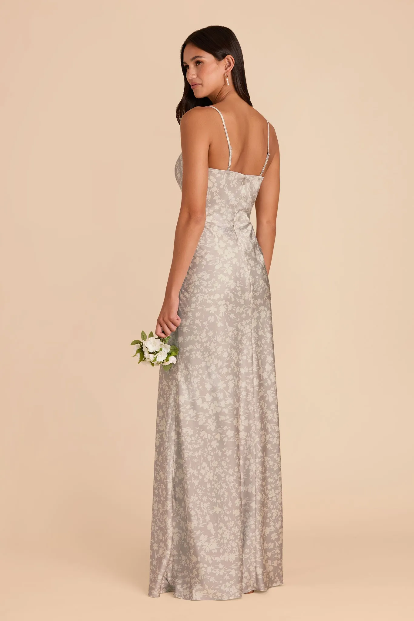 Mai Matte Satin Dress - Almond Dreamy Floral sold by Birdy Grey product image thumbnail 3