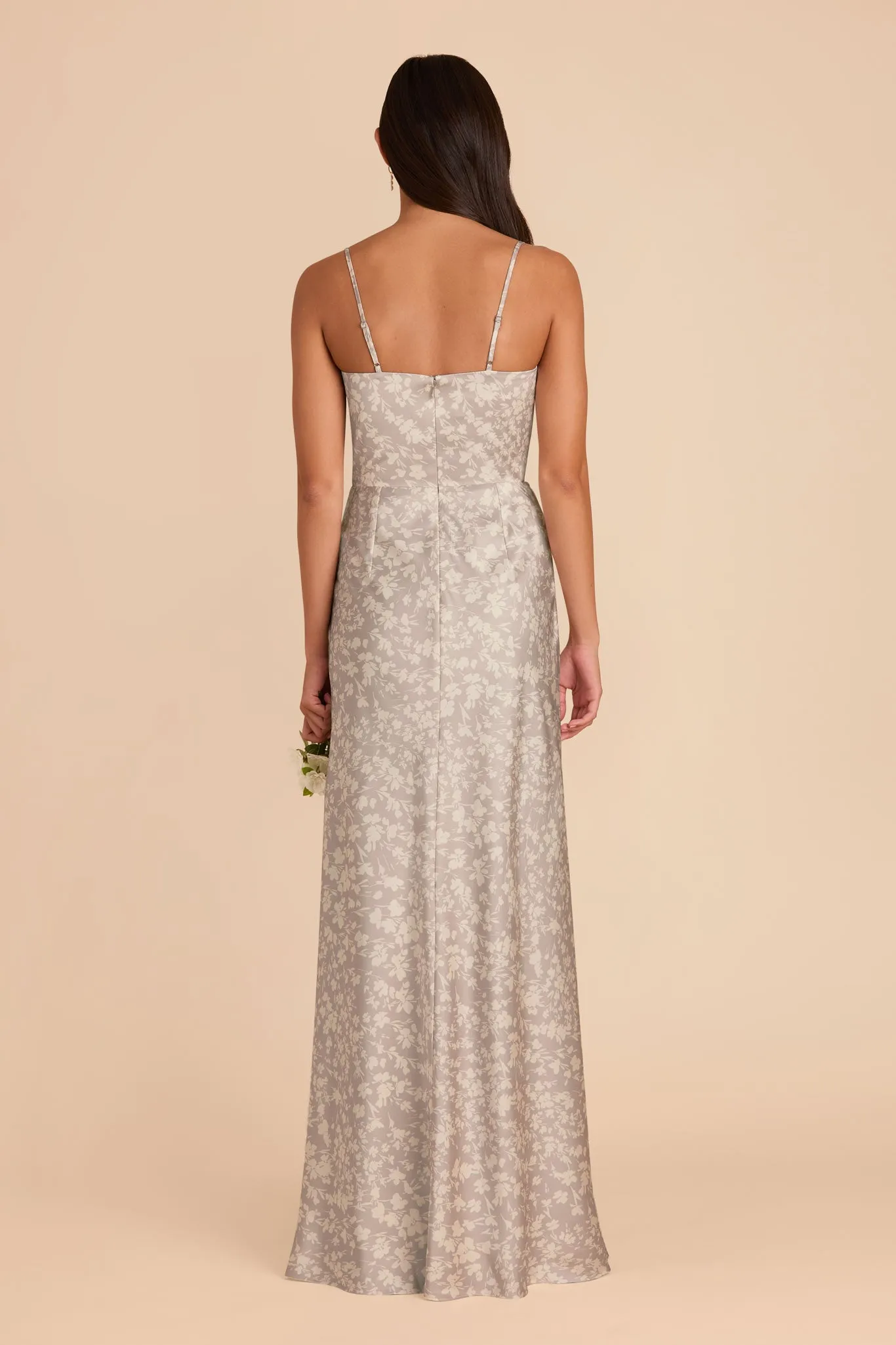 Mai Matte Satin Dress - Almond Dreamy Floral sold by Birdy Grey product image thumbnail 4