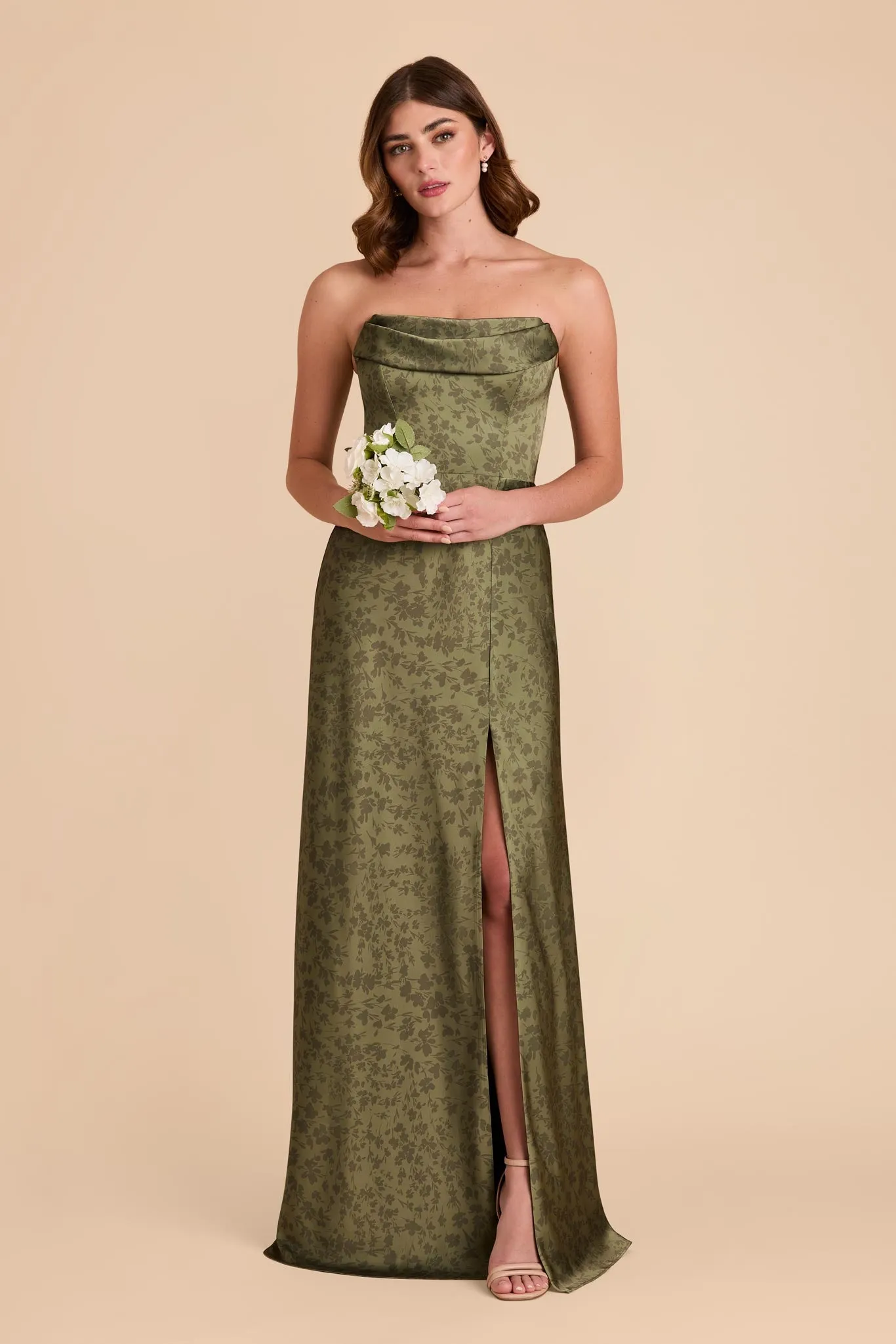 Mia Matte Satin Convertible Dress - Bright Martini Dreamy Floral sold by Birdy Grey product image thumbnail 2