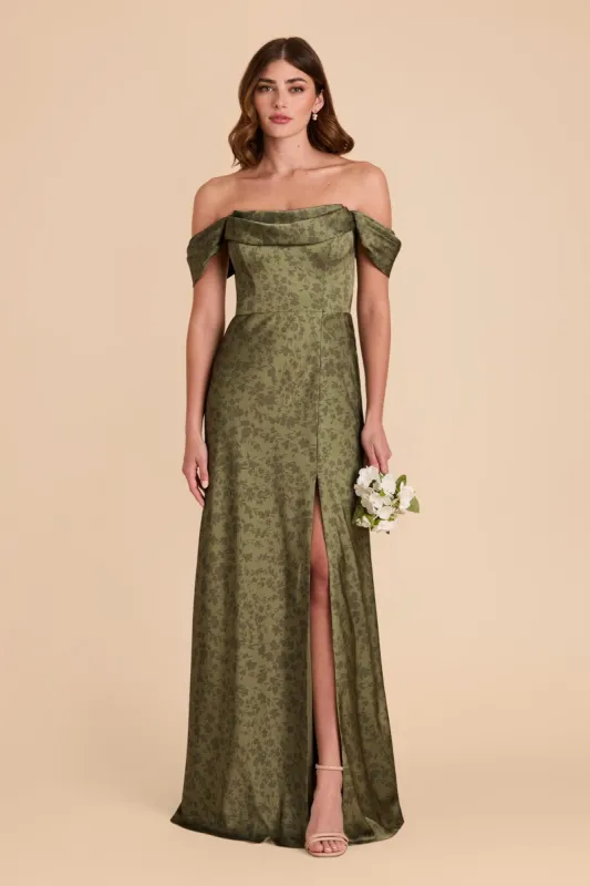 Mia Matte Satin Convertible Dress - Bright Martini Dreamy Floral sold by Birdy Grey