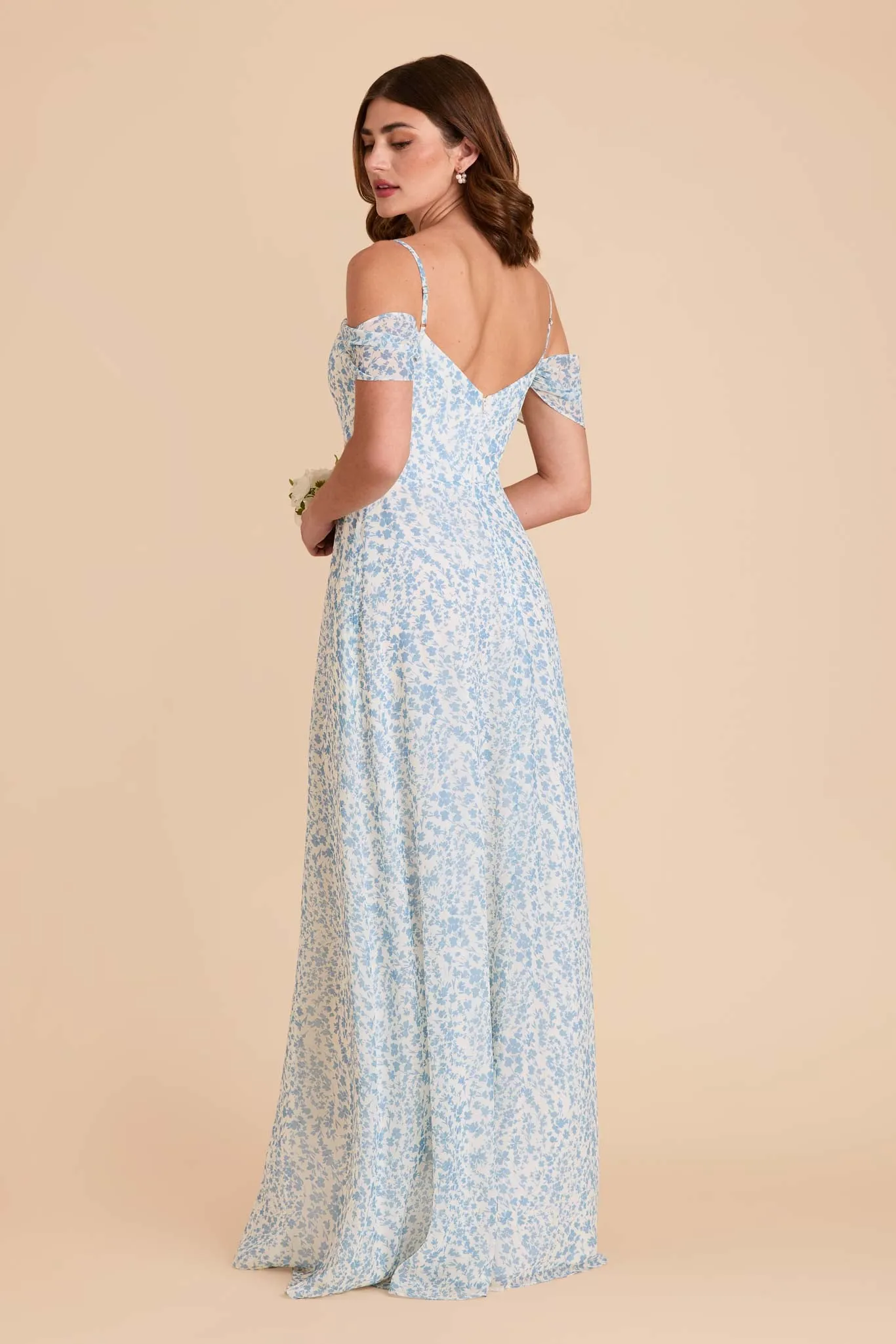 Devin Convertible Dress With Slit - Blue Dreamy Ditsy sold by Birdy Grey product image thumbnail 5