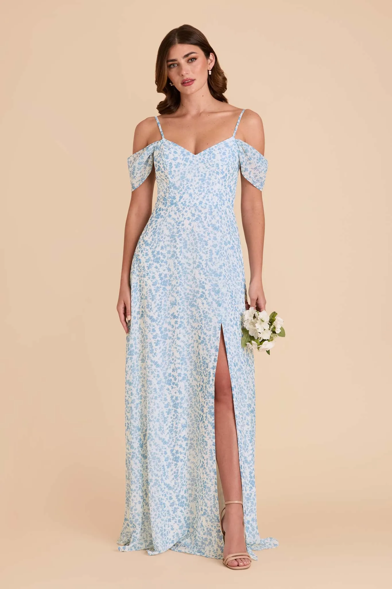 Devin Convertible Dress With Slit - Blue Dreamy Ditsy sold by Birdy Grey product image thumbnail 3