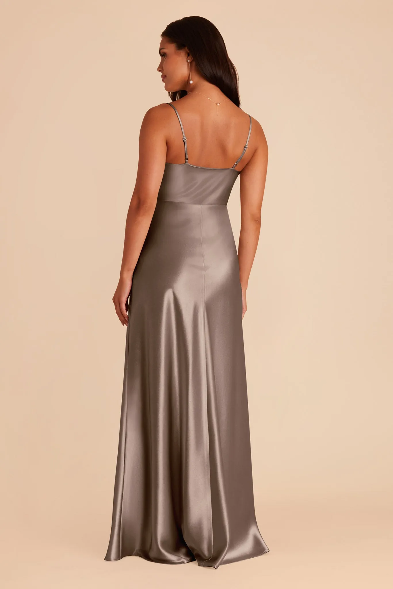 Lisa Long Shiny Satin Dress - Quartz sold by Birdy Grey product image thumbnail 5