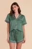 Jonny Satin Pajama Set - Eucalyptus sold by Birdy Grey