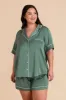 Jonny Satin Pajama Set - Eucalyptus sold by Birdy Grey