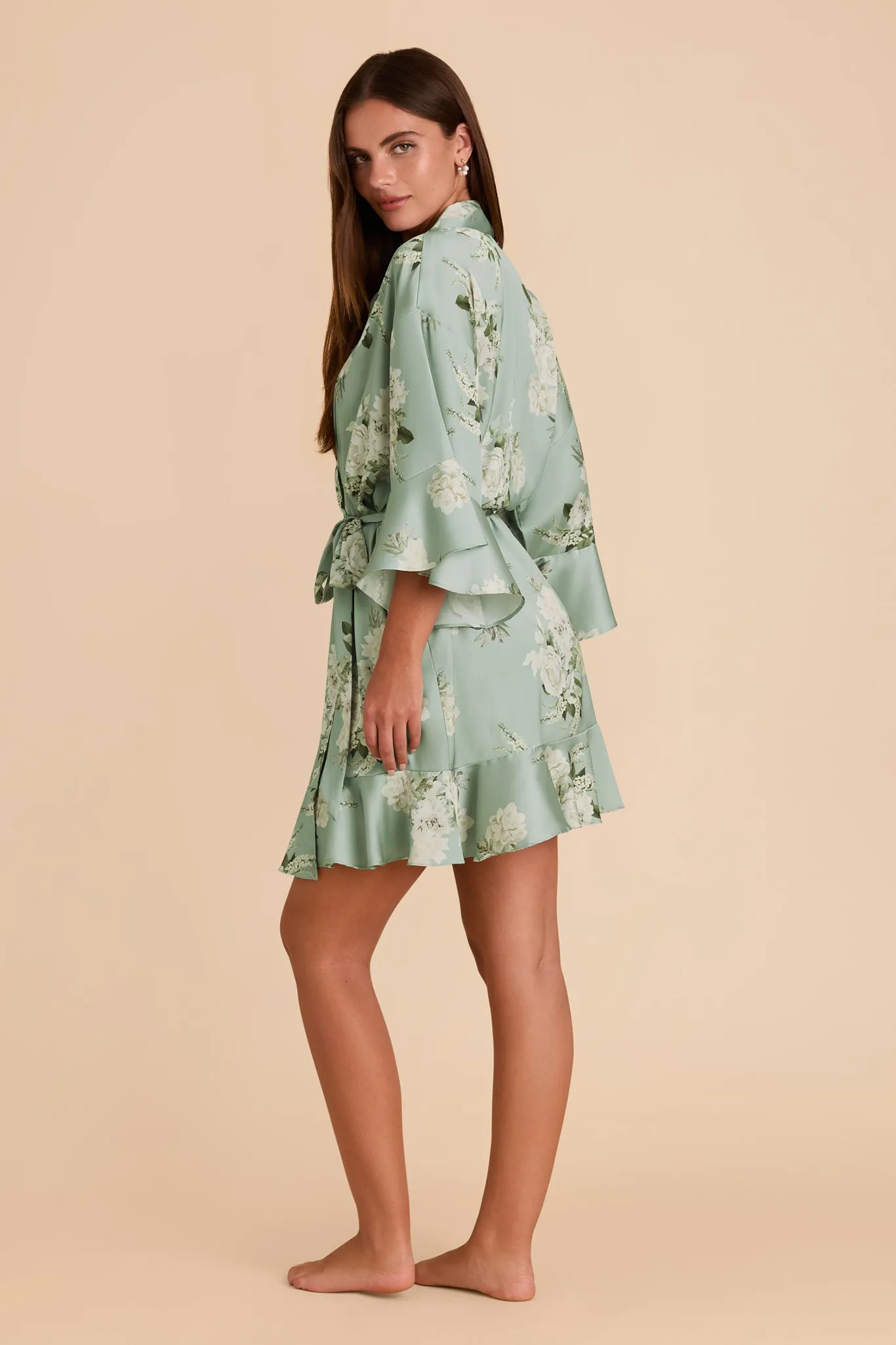 Kenny Floral Ruffle Robe - Sage Garden Bloom sold by Birdy Grey product image thumbnail 5