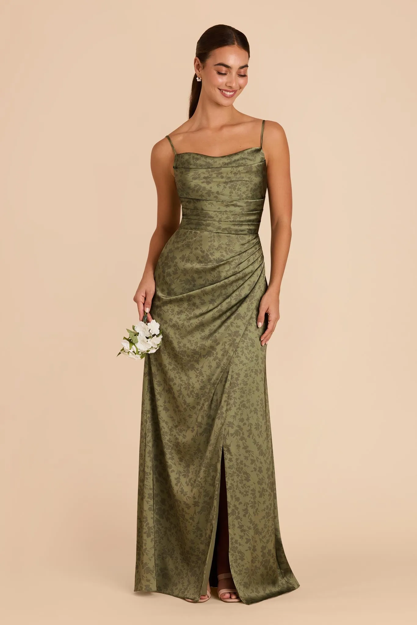 Lydia Matte Satin Dress - Bright Martini Dreamy Floral sold by Birdy Grey product image thumbnail 2